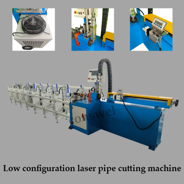 Low configuration laser pipe cutting machine